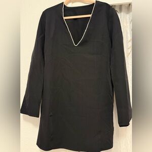 Black Mod Long Sleeve Mini Dress